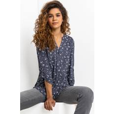 Roman Ditsy Floral Notch Neck Top