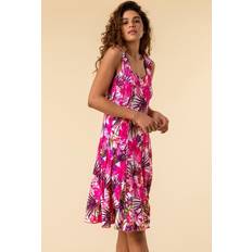 Roman Tropical Floral Panel Dress