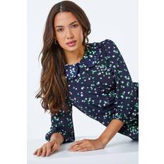 Dusk Ditsy Print Collar Mini Dress