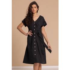 Roman Cotton Belted Midi Shirt Dress