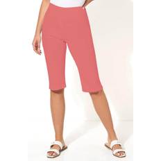 Orange Shorts Roman Knee Length Stretch Shorts