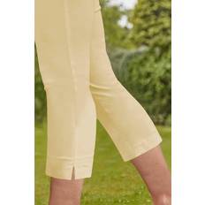 Yellow Trousers Roman Cropped Stretch Trouser - Lemon