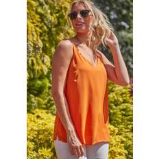 Orange Shapewear & Under Garments Roman Cross Back V-Neck Camisole