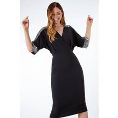 Midi Dresses - Sequins Roman Sequin Sleeve Midi Dress
