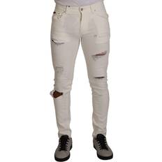 L - Røde Jeans Dolce & Gabbana Mens Men Jeans White Cotton