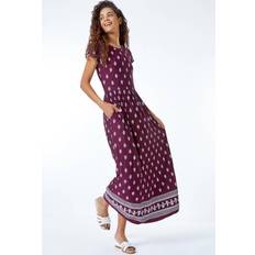 Long Dresses - Paisley Roman Paisley Border Print Maxi Dress