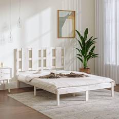 Beds & Mattresses vidaXL Solid Wood Pine Bed Frame 140x200 cm