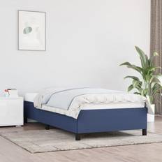 vidaXL Bettgestell Blau 100x200 cm Stoff Bettrahmen