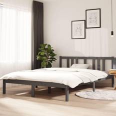 vidaXL 140x200 massivt Sengeramme