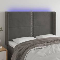 vidaXL LED mörkgrå Sänggavel