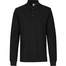 ID Langermet Polo T-skjorte mit Stretch - Hvit