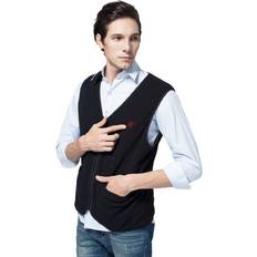 Glovii opvarmet fleecevest XXL. Sort