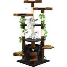 Brown cat tree Go Pet Club 67” Forest Cat Tree