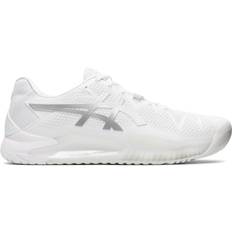 Asics Laced Racket Sport Shoes Asics Gel-Resolution 9 W- White/Pure Silver