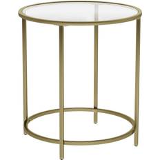 Meubles Vasagle Round Side With Tempered Glass Top 50 x 50 x 55 cm Table Basse