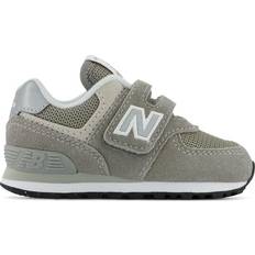 Kid's 574 Core Hook & Loop - Grey with White