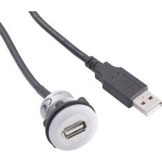 TRU Components USB A socket 2.0 A socket to 1 USB A connector with lighting 1.50