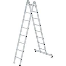 Günzburger Steigtechnik MUNK Aluminium folding ladder, can be used as step or lean-to ladder, 2 x 8 rungs