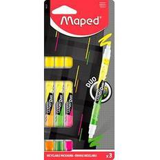 Amarillo Rotuladores Maped 3 FLUO DUO Textmarker farbsortiert