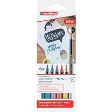 Penne per Vetro e Porcellana Edding 1340 Marcatore Oro Blu Metallizzato Verde Rosso Metallico Viola Metallico 6 pz