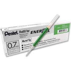 Pentel Energel 0.7mm Refill Metal Tip LR7- Fits BL77/BL57/BL37 Lime Green Pack of 12