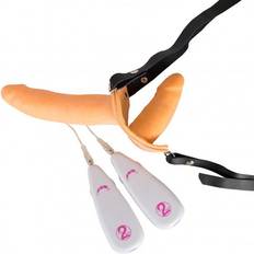 Realistic Remote Control Strap-On Duo