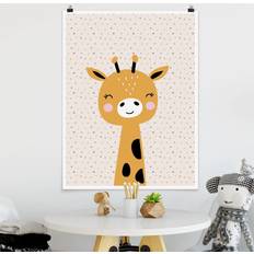Plakate & Poster Micasia Kinderzimmer Hochformat Baby Giraffe