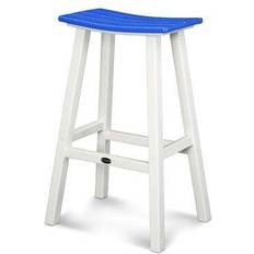 Blue Outdoor Bar Stools Polywood 2012-FWHPB Contempo