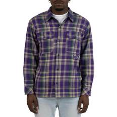 HUF Banks Flannel Shirt Chemise a Manches Longues - Violet