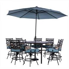 9 piece square dining set Hanover Montclair 9-Piece Patio Dining Set