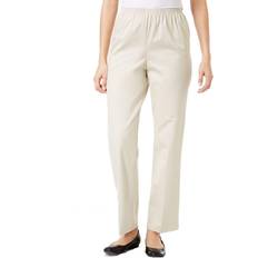 Alfred Dunner Women's Stretch Twill Pants, Tan Misses Tan