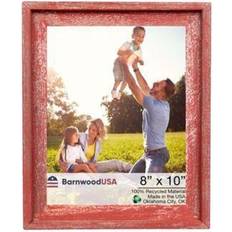 Red Photo Frames Rustic Farmhouse Signature Series Tabletop Reclaimed Wood Picture Photo Frame