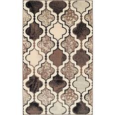 Superior Jute Backed with Geometric Trellis White, Brown, Beige, Grey, Red 182.9x274.3cm