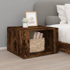 vidaXL Smoked Oak 57 x 55 x 36 cm Bedside Table