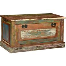 Multicoloured Shoe Racks vidaXL Solid Reclaimed Wood Storage Bench Shoe Rack
