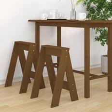 vidaXL Marron Miel 40x40x60 cm Bois Massif De Pin Tabouret 40cm