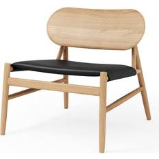 Brdr. Krüger Armchairs Brdr. Krüger Ferdinand Oak Black Leather Armchair