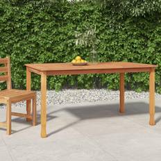 vidaXL Mesa De Comedor De Jardín Madera Maciza De Teca 150x90x75 cm - Marrón