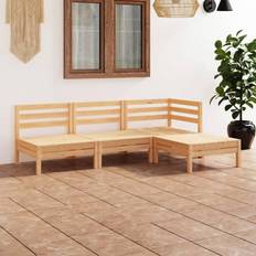 Garden & Outdoor Furniture vidaXL 4-tlg. Massivholz Lounge-Set