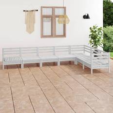 Garden & Outdoor Furniture vidaXL 7-tlg. Massivholz Lounge-Set