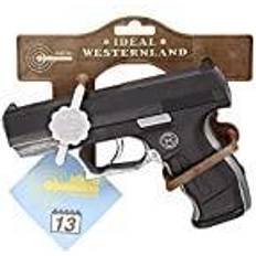 Polisdräkt Maskerad Bauer Schrödel J.G. 3060961 Euro-Cop pistol: Leksakspistol för tändningsplattor, perfekt för polisdräkt, 13 skott, på testare, 16,5 cm, svart (306 0961)