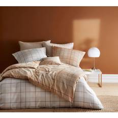 Brown Duvet Covers Fleuresse Lech Bettwsche-Set Flanell karamell Bettbezug Braun, Beige