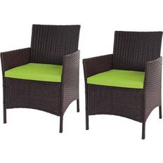 MCW 2er-Set Poly-Rattan Gartensessel