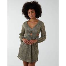 Blue Vanilla V-Neck Long Sleeve Dress