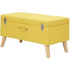 Poufs GFW Minstrel Mustard Box Pouffe