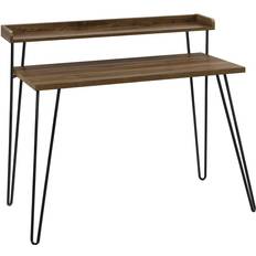Freemans Haven 114 cm med Förvaring Hylla Valnötsbrun/Svart Skrivbord