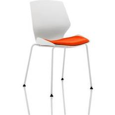 Orange Office Chairs Dynamic Florence White Frame Visitor Office Chair