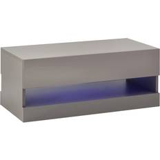 Rectangular Coffee Tables GFW Galicia Floor LED Grey Coffee Table 38x75cm