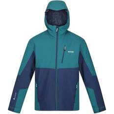 Multicoloured Rain Clothes Regatta Mens Wentwood Vii In Waterproof Jacket (pacific Green/admiral Blue)