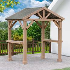 Beige Gartenzelte & Zubehör Westmann Holzpavillon BBQ Laval 6x7